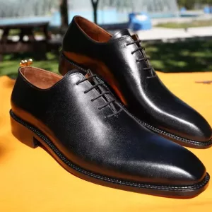 Men Shoes Whole Cut Black Oxford Men Shoes Leather Handmade Customized Shoes