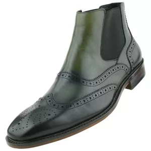 Asher Green Mens Leather Chelsea Dress Shoes