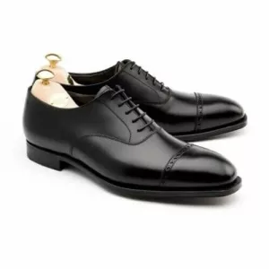 Men,s Handmade Genuine Black leather Oxford Dress Shoes, Formal Dress Shoes