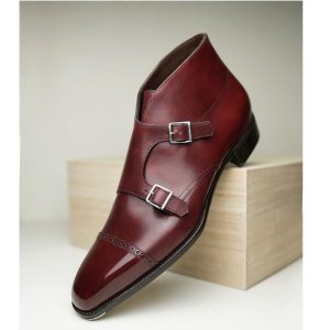 Handmade Leather Double Monk Formal Dress Shoes,