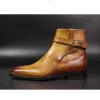 Men's Handmade Brown Jodhpur Ankle Boots, Men Jodhpur boots,