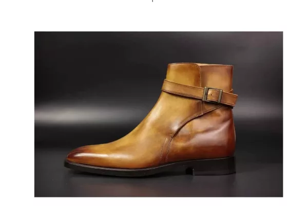 Men's Handmade Brown Jodhpur Ankle Boots, Men Jodhpur boots,