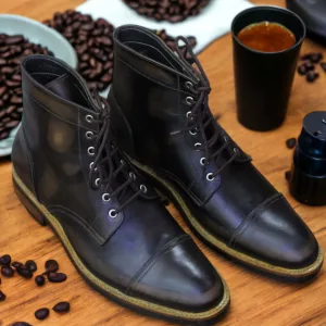 Handmade Brown Boots, Stylish Brown Ankle Leather Boots Men Leather Dress Boots