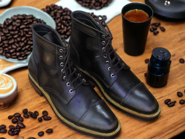 Handmade Brown Boots, Stylish Brown Ankle Leather Boots Men Leather Dress Boots