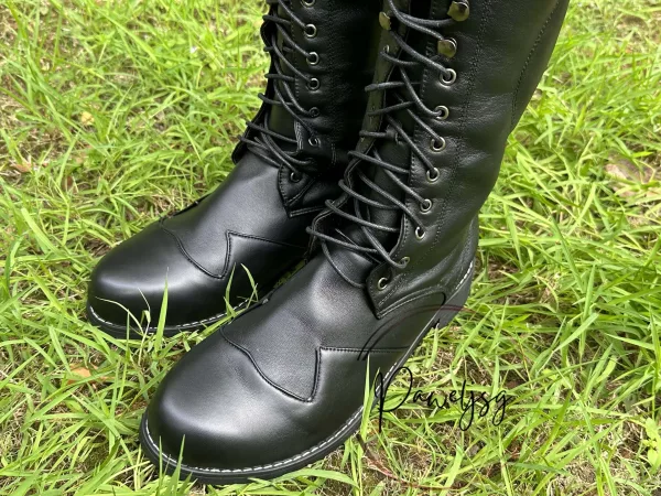 Hand made Viking Renaissance Boots, Men's lace up high ankle boots