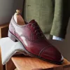 Men's handmade lace up dress shoes, high quality bespoke men shoes